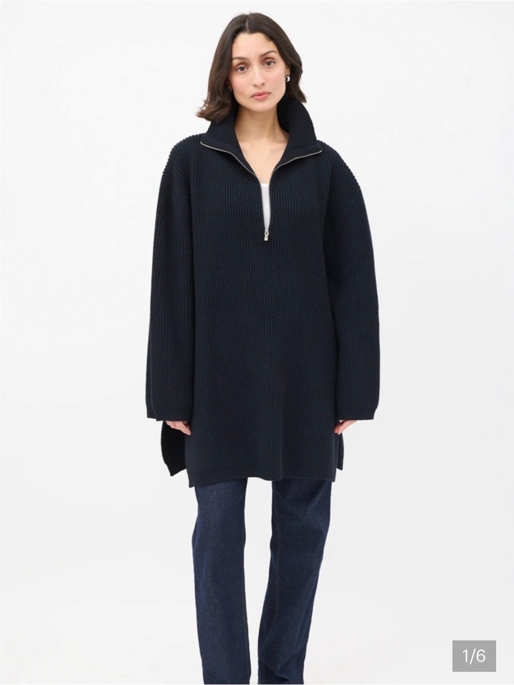 Totem Oversized Half-Zip Knit Sweater - “The Fiserman” size S